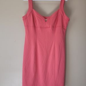 Pink Above The Knee Bodycon Dress